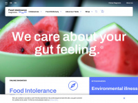 foodintolerances.org Webseite Vorschau