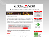 zertifikate-austria.at Webseite Vorschau