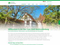 neubrandenburg-touristinfo.de Webseite Vorschau