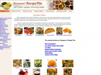 suzannesrecipefile.net Webseite Vorschau