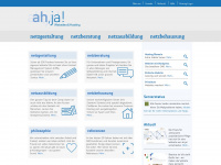 ahja.ch Webseite Vorschau