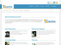 alpha-dienstleistung.de Webseite Vorschau