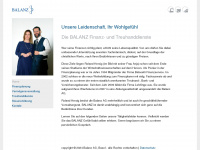 balanz.ch Webseite Vorschau