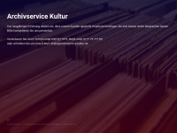 archivservice-kultur.de Webseite Vorschau