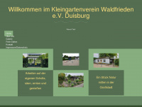 kgv-waldfrieden-duisburg.de Webseite Vorschau