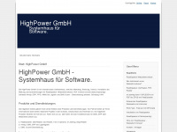 highpower.ch Webseite Vorschau