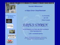 edjus-uhren.de Webseite Vorschau