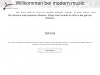 modernmusic.ch Webseite Vorschau