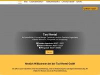 taxi-hertel.de Webseite Vorschau