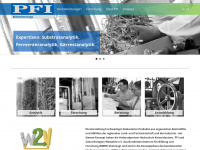pfi-biotechnology.de Webseite Vorschau