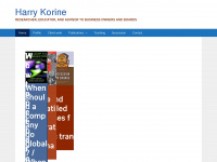 harrykorine.com Webseite Vorschau