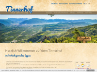 tinnerhof.it Webseite Vorschau