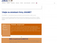 anamet.cz Webseite Vorschau
