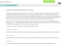 museumsdokumentation.de Webseite Vorschau