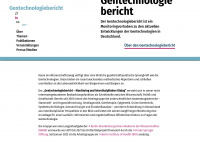 gentechnologiebericht.de Webseite Vorschau