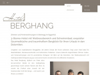 hotel-berghang.com Webseite Vorschau