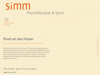 physiosimm.de Webseite Vorschau