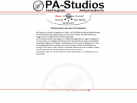 pa-studios.de Webseite Vorschau