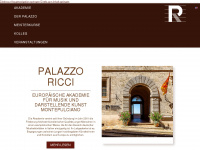 palazzoricci.com Webseite Vorschau