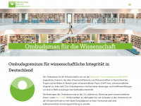 ombudsman-fuer-die-wissenschaft.de Webseite Vorschau