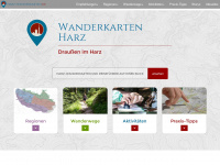 harz-wanderkarten.de Webseite Vorschau