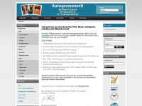 autogrammwelt.de Webseite Vorschau