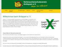 antispam-ev.de Webseite Vorschau