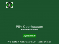 psv-oberhausen-tischtennis.de Webseite Vorschau