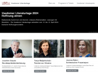 usedomer-literaturtage.de Webseite Vorschau