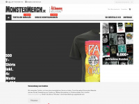 monstermerch.de Webseite Vorschau