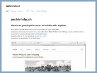 archivinfo.ch Webseite Vorschau