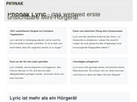 phonak-lyric.com Webseite Vorschau