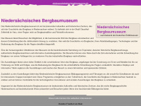niedersaechsisches-bergbaumuseum.de Webseite Vorschau