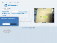 pcmasters.de Webseite Vorschau