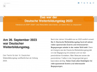deutscher-weiterbildungstag.de Webseite Vorschau
