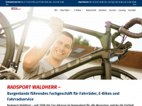 radsport-waldherr.at Webseite Vorschau