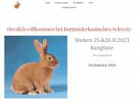 burgunderkaninchen.ch Webseite Vorschau