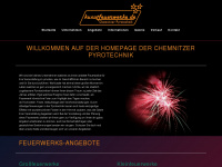 kunstfeuerwerke.de Webseite Vorschau
