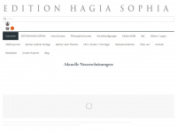 edition-hagia-sophia.de Webseite Vorschau