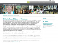bibliotheksausbildung.at Webseite Vorschau