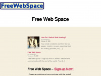 freewebspace.com Webseite Vorschau