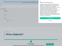 bigbank.at Webseite Vorschau