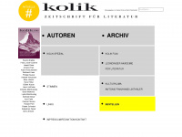 kolik.at Webseite Vorschau