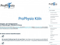 prophysio-koeln.de Webseite Vorschau