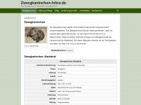 zwergkaninchen-infos.de Webseite Vorschau