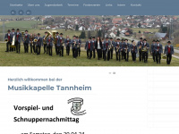 musikkapelle-tannheim.de Webseite Vorschau