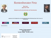 rentenberater-petz-mannheim.de Webseite Vorschau