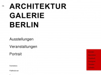 architekturgalerieberlin.de Webseite Vorschau
