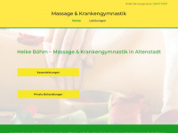 krankengymnastik-boehm.de Webseite Vorschau