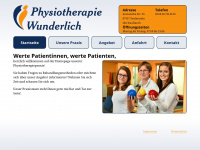 wunderlich-physiotherapie.de Webseite Vorschau